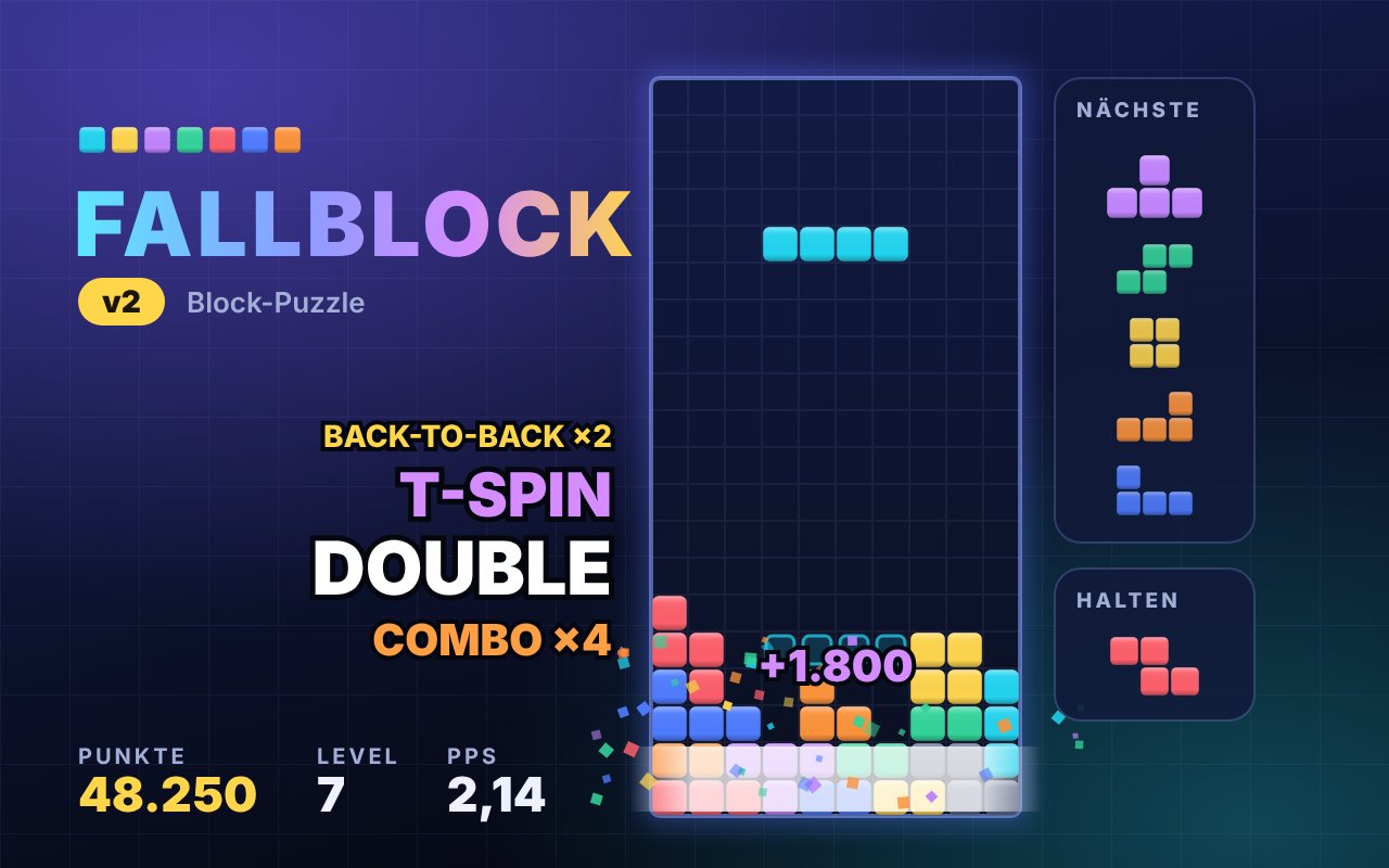 Fallblock – kostenloses Browserspiel auf Player 0o5