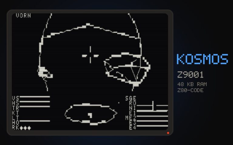 Kosmos Z9001: Weltraum-Handelsspiel online mit 3D-Drahtgitter