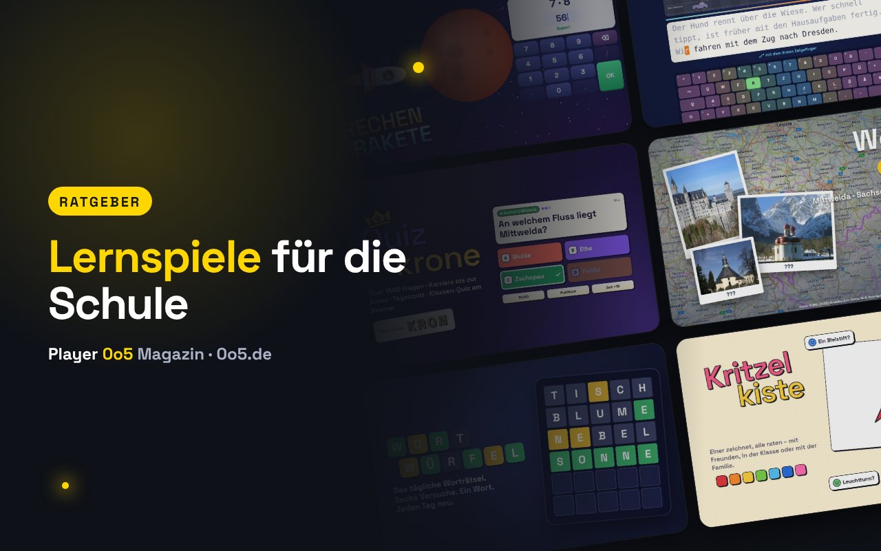 Ratgeber-Titelbild: Lernspiele für die Schule: Rechnen, Tippen, Quiz und Erdkunde kostenlos im Browser