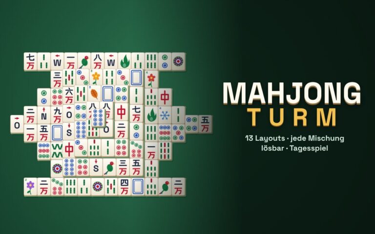Mahjong-Turm: Mahjong kostenlos spielen – 13 Layouts, Tagesspiel