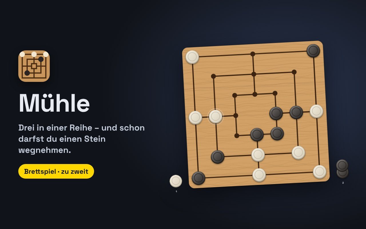Mühle – kostenloses Browserspiel auf Player 0o5