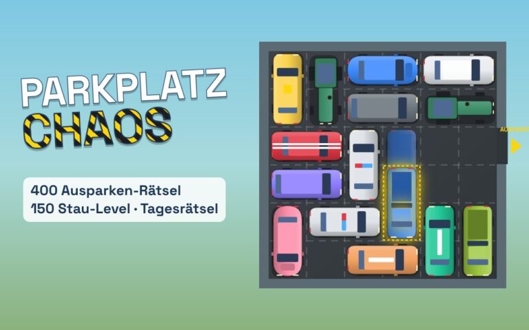 Parkplatz-Chaos: Ausparken-Spiel online – 550 Rätsel gratis