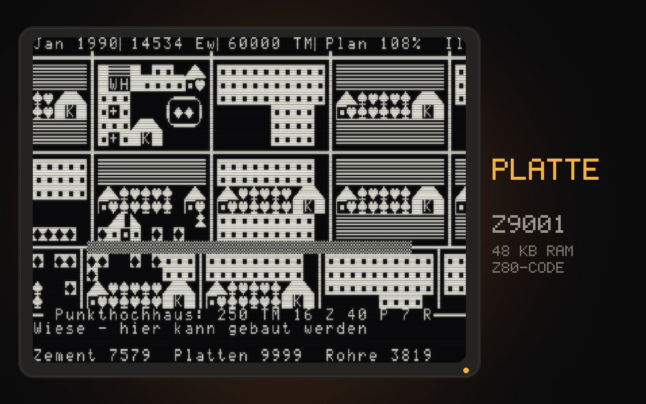 Platte Z9001 – kostenloses Browserspiel auf Player 0o5