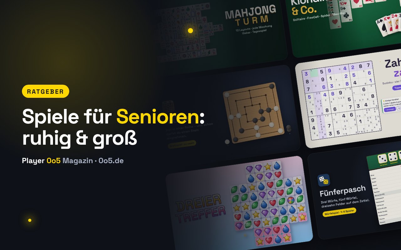 Ratgeber-Titelbild: Spiele für Senioren: ruhige Klassiker mit großer Ansicht – kostenlos online