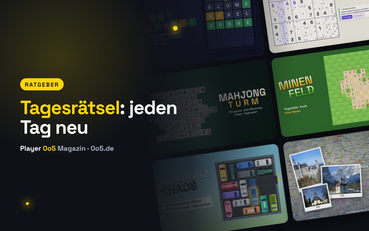 Ratgeber-Titelbild: Tagesrätsel: jeden Tag ein neues Rätsel – Wort, Sudoku, Mahjong & mehr
