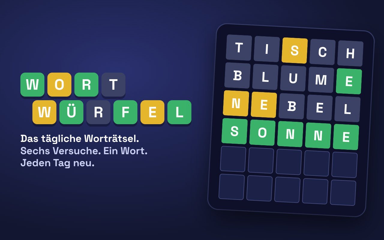 Wortwürfel – kostenloses Browserspiel auf Player 0o5