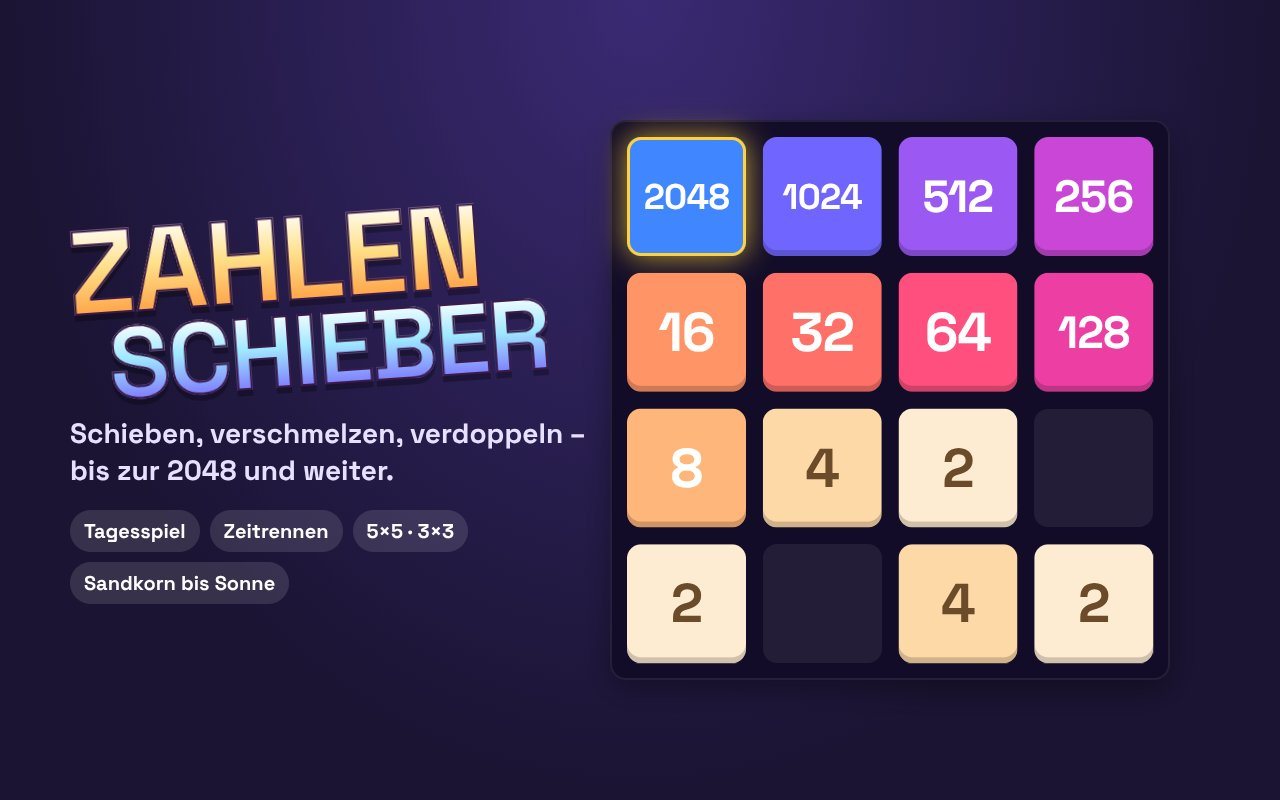 Zahlenschieber – kostenloses Browserspiel auf Player 0o5